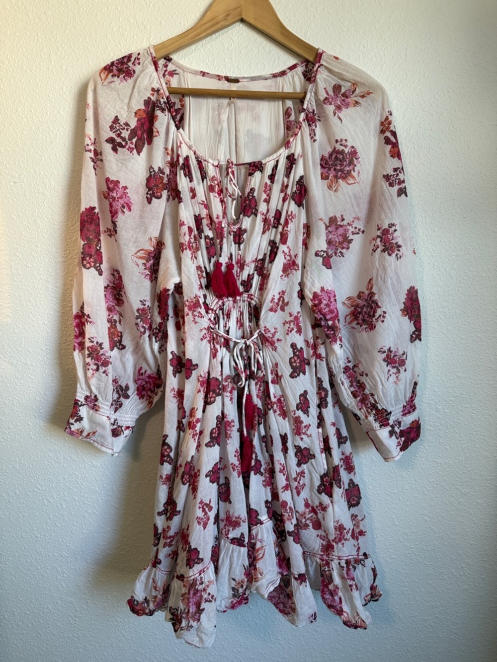 Free People Camella Mini Dress Floral Cottagecore Boho Coastal Cowgirl - Picture 6 of 12